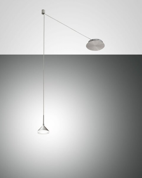 LED Hängelampe Nickel 3000K 750 lm dimmbar L:350 cm