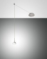 LED H&auml;ngelampe Nickel 3000K 750 lm dimmbar L:350 cm
