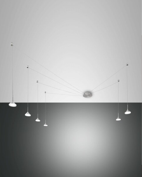 LED Hängelampe Nickel 3000K 4530 lm L:700 cm dekorativ