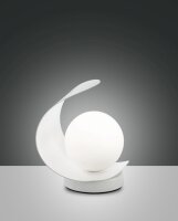 LED Tischleuchte Glas 3000K Wei&szlig; H:18 cm blendarm