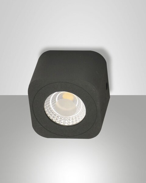 LED Deckenleuchte Aluminium 3000K Anthrazit H:5 cm