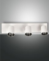 Deckenspot Aluminium Wei&Atilde;&Yuml; GU10 L:48 cm schwenkbar