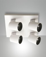 Deckenspot Aluminium Weiß GU10 B:24 cm flexibel