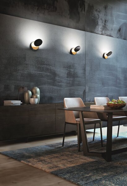 LED Wandleuchte Schwarz 3000K 985 lm dimmbar T:81,5 cm