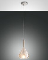 Hängelampe Bernstein E27 Glas rund Ø20 cm...