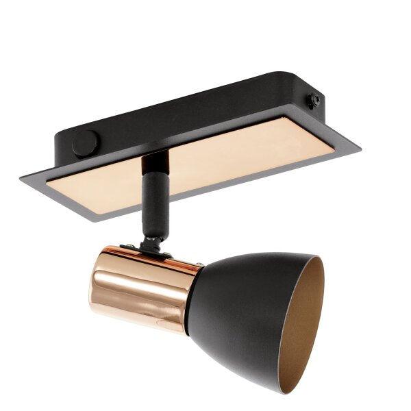 Spot Lampe Kupfer Schwarz GU10 Metall verstellbar