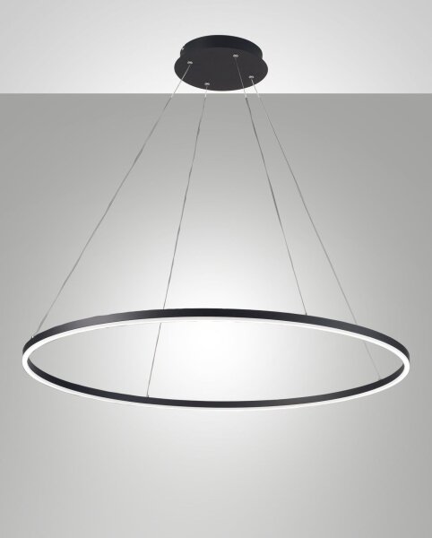 LED Hängelampe Schwarz 4000K rund Ø100 cm 6700 lm