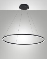 LED H&auml;ngelampe Schwarz 4000K rund &Oslash;100 cm...