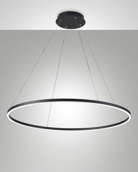 LED Hängelampe Schwarz 3000K rund Ø100 cm 6300 lm
