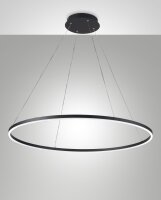 LED H&auml;ngelampe Schwarz 3000K rund &Oslash;100 cm...