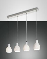 Hängelampe Keramik Metall E27 Weiß L:96 cm...