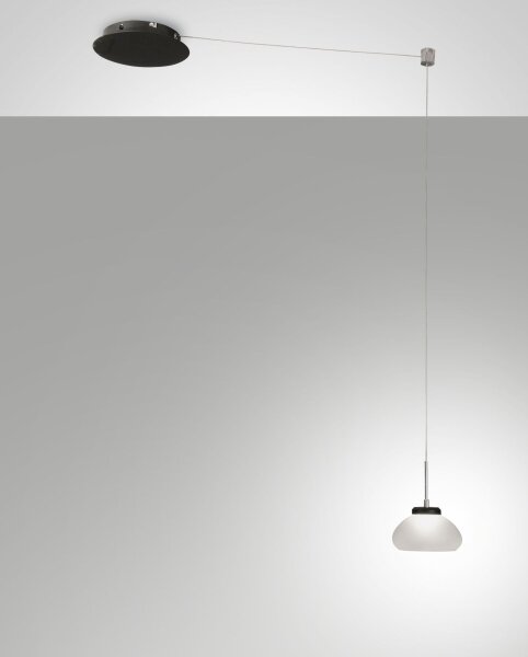 LED Hängelampe Glas 3000K Weiß Schwarz L:350 cm