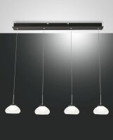 LED Pendelleuchte Glas 3000K Wei&szlig; Schwarz L:90 cm