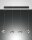 LED Pendelleuchte Rauchglas 3000K Schwarz L:90 cm