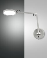 LED Wandspot Aluminium dimmbar B:12 cm verstellbar