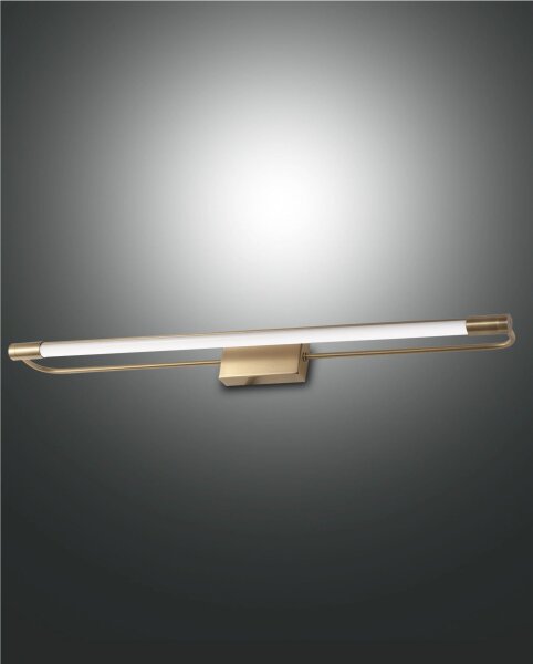 LED Wandleuchte IP44 3000K Messing B:60 cm 1580 lm