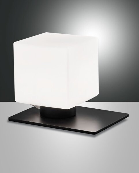 Tischleuchte Glas G9 Weiß Schwarz dimmbar H:13 cm