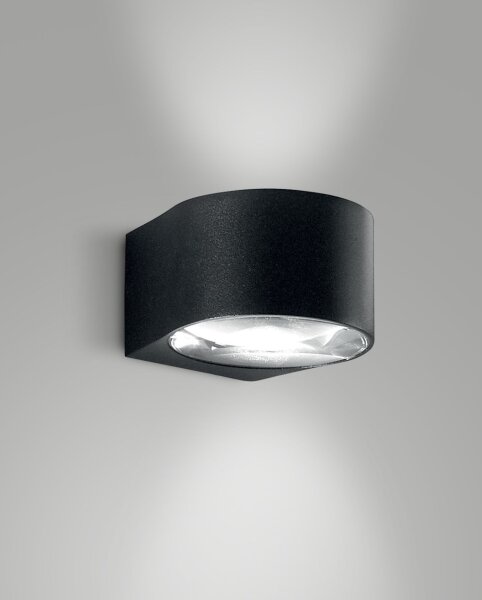 LED Wandleuchte Aluminium IP65 Up Down 3000K Schwarz
