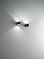 LED Wandleuchte Aluminium IP65 Up Down 3000K Schwarz