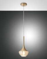 H&auml;ngelampe Bernstein E27 Glas dimmbar &Oslash;20 cm rund