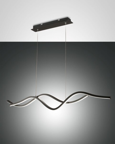 LED Pendelleuchte Schwarz 3000K 3880 lm L:112 cm
