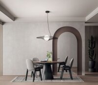 Pendelleuchte Glas Metall E27 Schwarz L:70 cm dimmbar