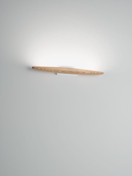 LED Wandleuchte Holz 3000K Weiß dimmbar B:60 cm