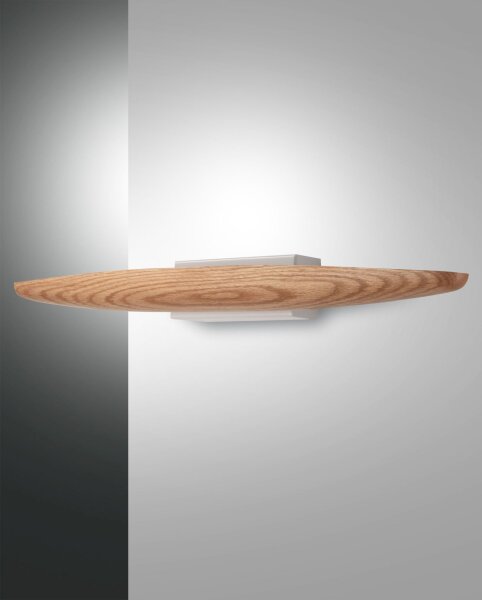 LED Wandleuchte Holz 3000K Weiß dimmbar B:60 cm