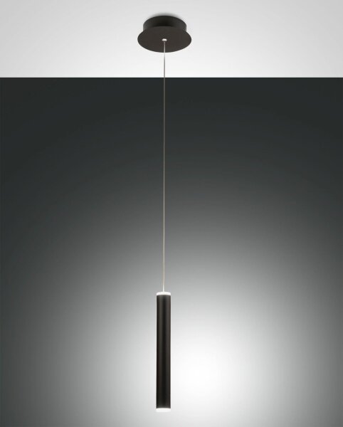 LED Hängelampe Schwarz 3000K rund 720 lm Ø3,8 cm