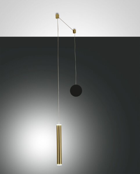 LED Pendelleuchte Messing Metall 3000K 500 cm Schwarz