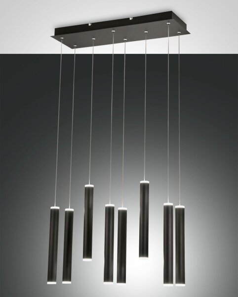 LED Hängelampe Schwarz 3000K L:60 cm 5760 lm dekorativ
