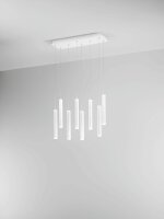 LED Pendelleuchte Wei&szlig; Metall 3000K L:60 cm 5760 lm