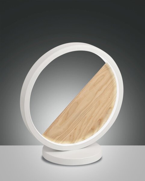 LED Tischleuchte Holz Metall 3000K Weiß 35 cm dimmbar