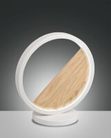 LED Tischleuchte Holz Metall 3000K Weiß 35 cm dimmbar