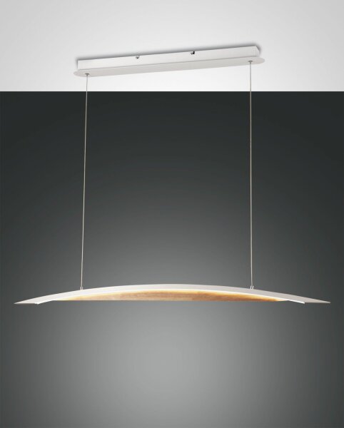 LED Pendelleuchte Holz Up Down 3000K Weiß L:110 cm