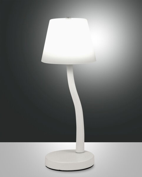 LED Tischleuchte Glas 3000K Weiß dimmbar H:32,5 cm