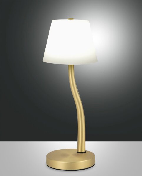 LED Tischleuchte Glas 3000K dimmbar Weiß H:32,5 cm