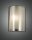 Wandleuchte Rauchglas Metall E27 Weiß B:23 cm Modern