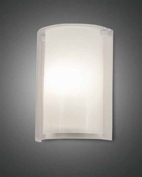 Wandleuchte Glas Metall E27 Weiß T:11,5 cm dekorativ