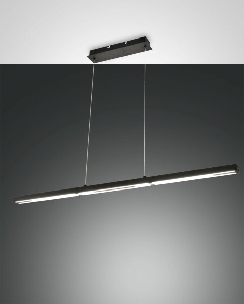 LED Hängelampe Schwarz Metall 3000K 4800 lm L:110 cm