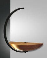 LED Wandleuchte Holz 3000K Schwarz dimmbar schwenkbar