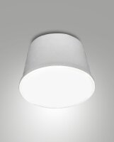 LED Akku Deckenleuchte IP54 3000K Metall Wei&szlig; blendarm