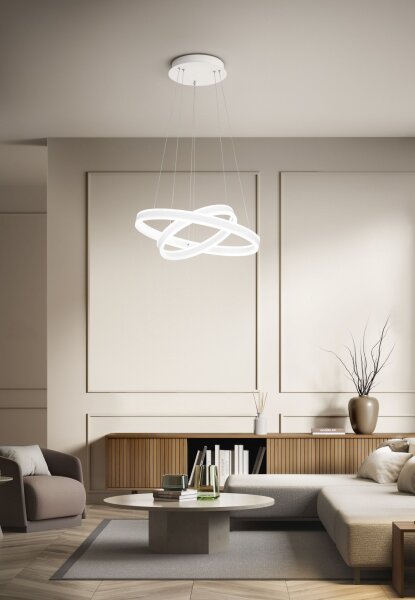 LED Hängelampe Weiß 3000K dimmbar L:60 cm dekorativ