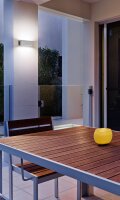LED Wandleuchte Aluminium IP54 Up Down 3000K Silber