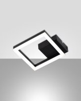 LED Deckenleuchte Schwarz 3000K Aluminium H:5,5 cm