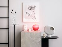 LED Tischleuchte Glas 3000K Rot dimmbar H:17 cm