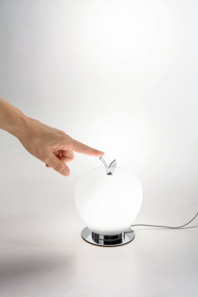 LED Tischleuchte Chrom 3000K Glas Metall H:17 cm