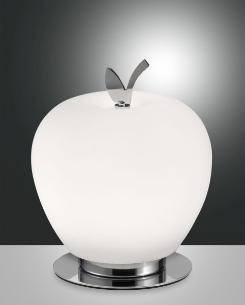 LED Tischleuchte Chrom 3000K Glas Metall H:17 cm