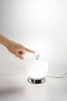 LED Tischleuchte Chrom 3000K Glas Metall H:17 cm