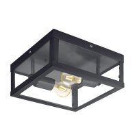 Deckenau&szlig;enleuchte Alamonte 1 Schwarz 2-Flmg